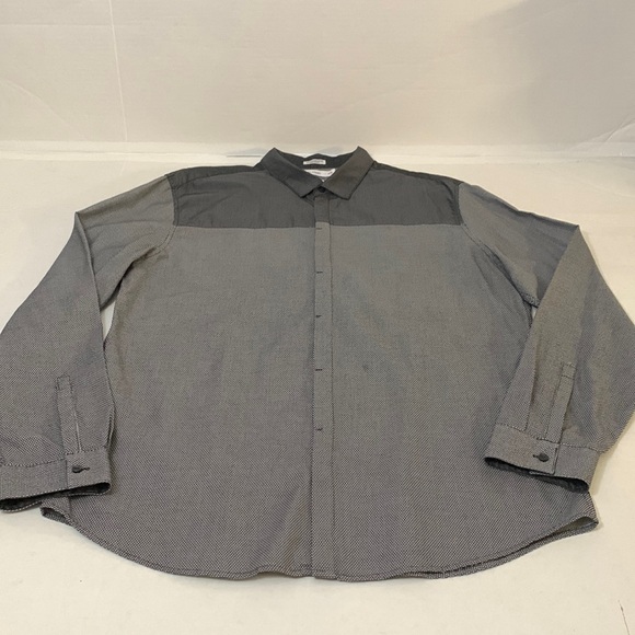 CALVIN KLEIN Color Block, LS  Body Fit, Sz. XL Hide Button Down Shirt/EUC - Picture 7 of 17